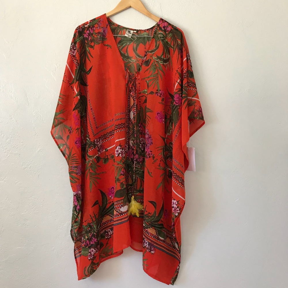 Stunning Violet Sky Floral Print Cover Up
